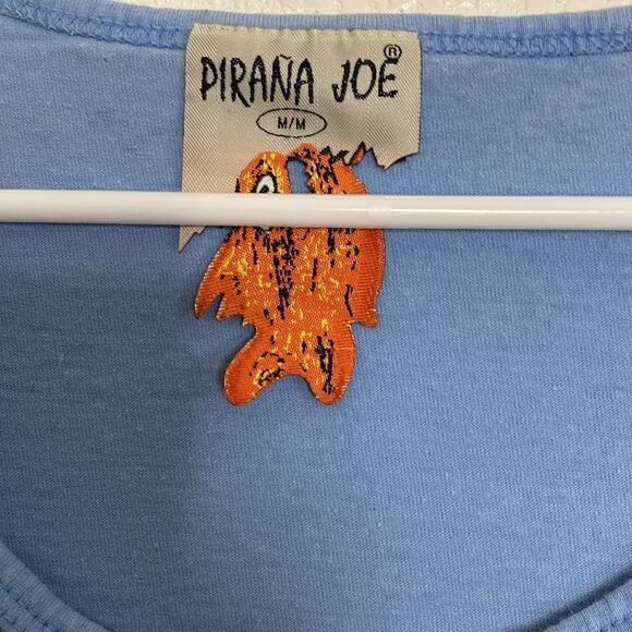 Piranha Joe Bonaire Men’s Light Blue Tank Top Size M - Picture 4 of 6